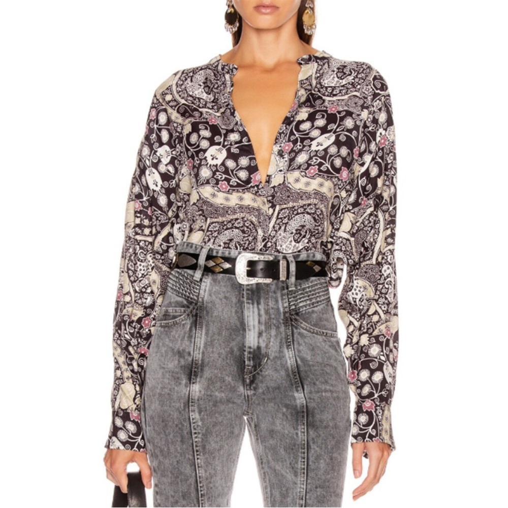 Isabel Marant multi color blouse. Runs large. Like new